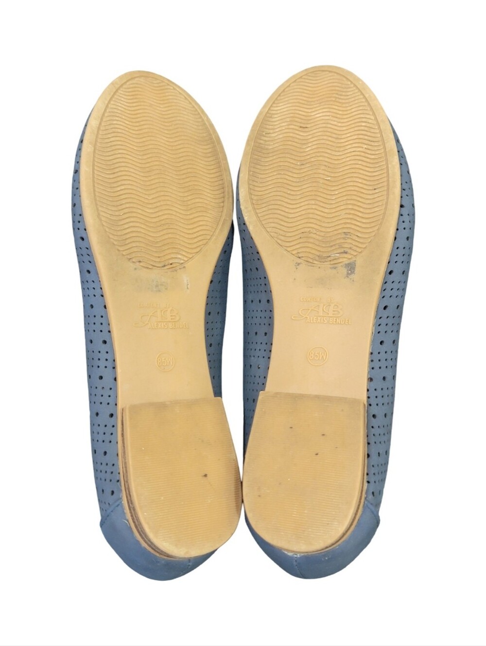 Alexis Bendel Preppy Perforated Comfort Loafers Blue Slip On Flats Women’s 8.5W - Picture 9 of 17